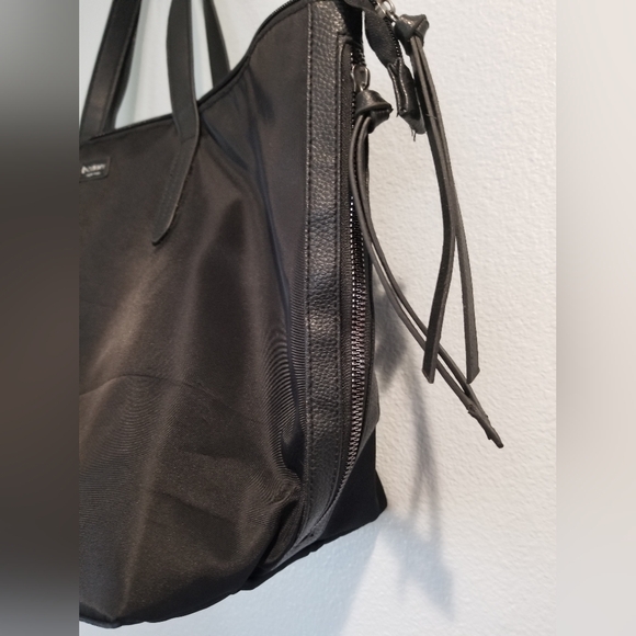 Botkier Womens Zipper Closure Large Tote Shoulder Handbag Black - Picture 4 of 5